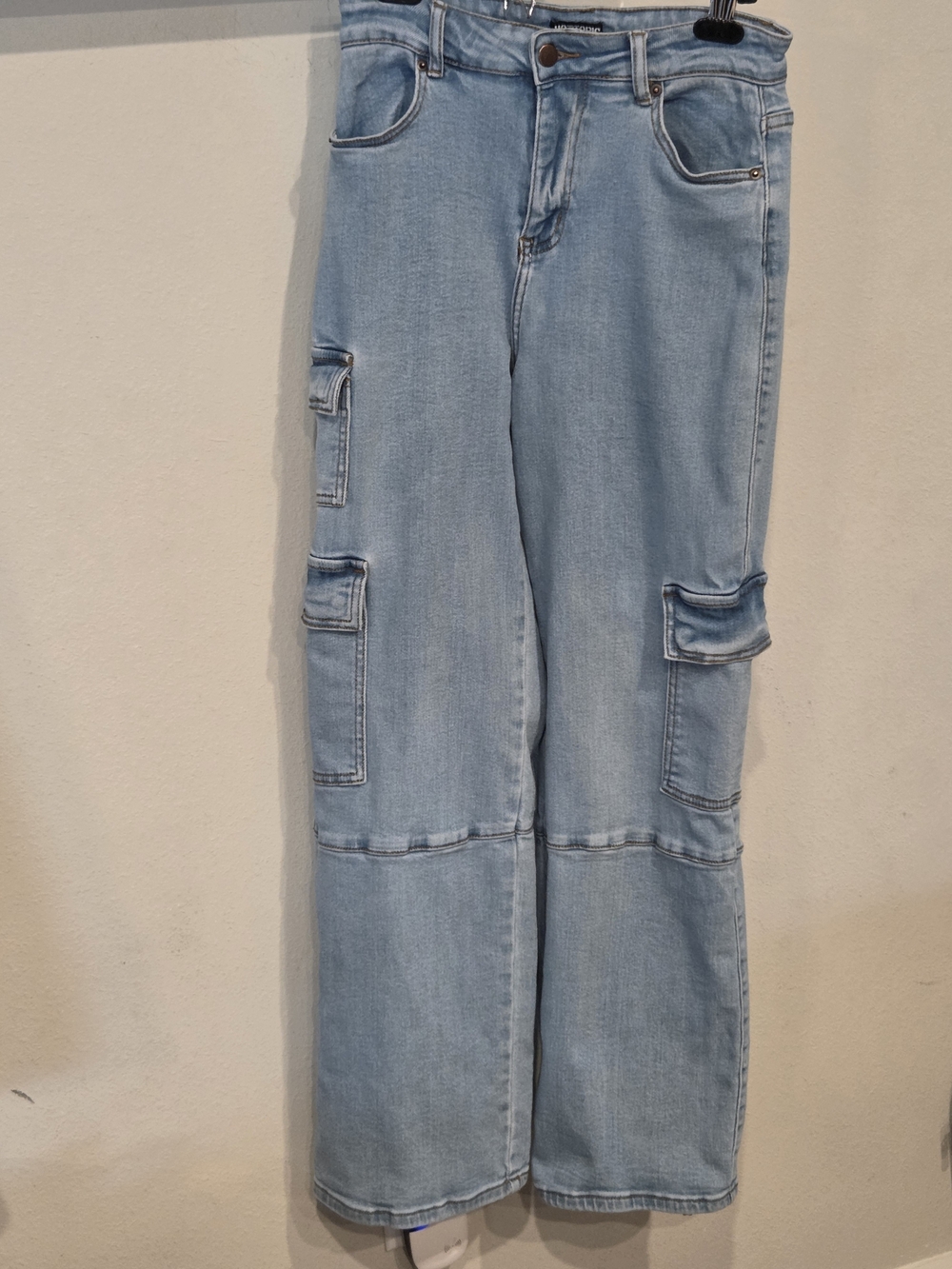 Hot Topic Light Blue Cargo Wide-Leg Jeans